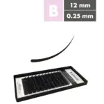 Kalentin Extensiones De Pestañas Clásicas Curva B 0,25 12mm